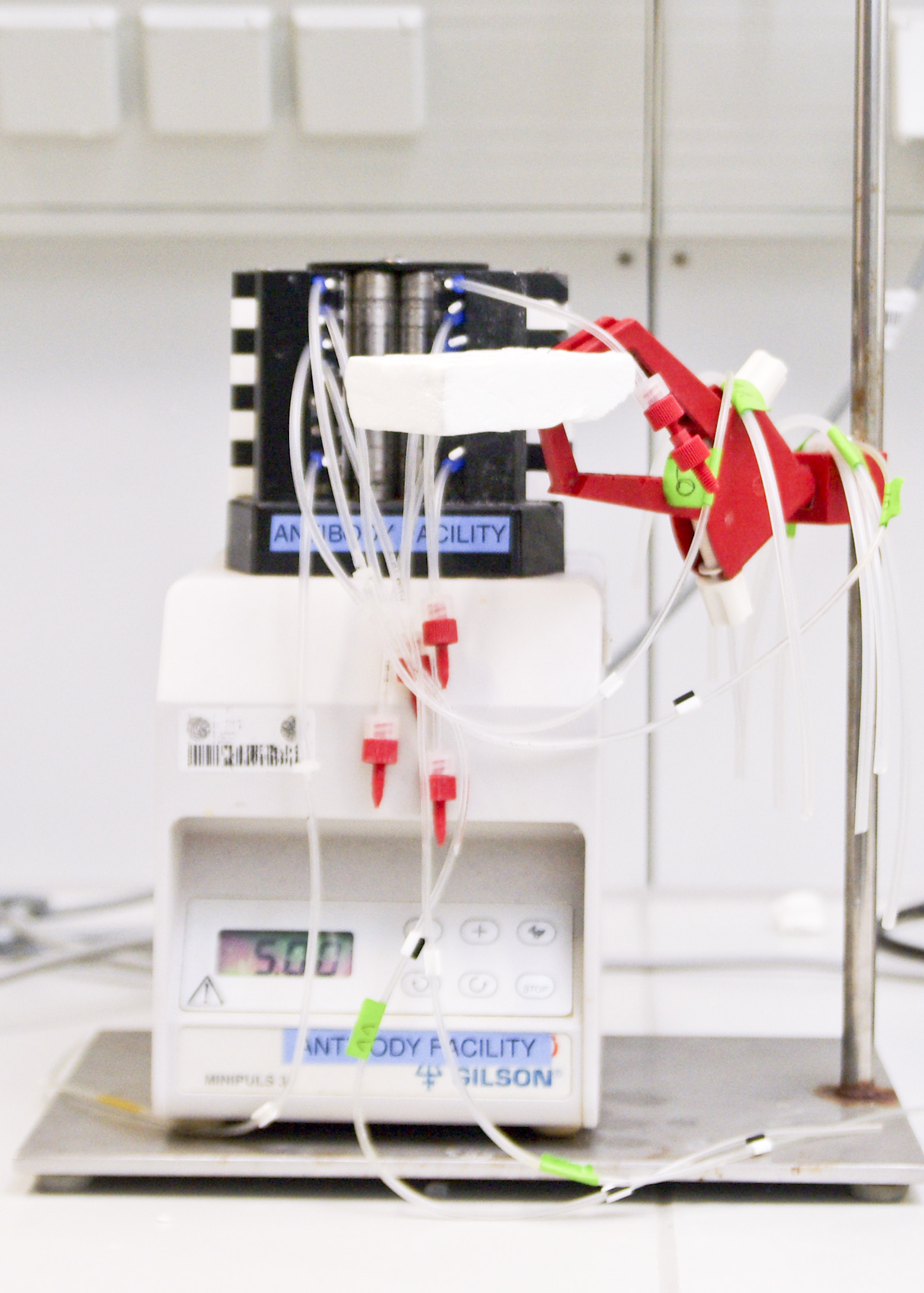 Length of flexible clear peristaltic pump tubing